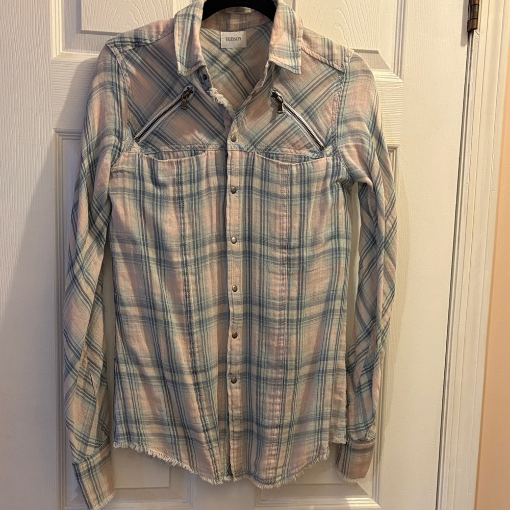 Hudson Jeans Pastel Plaid Men's Shirt
